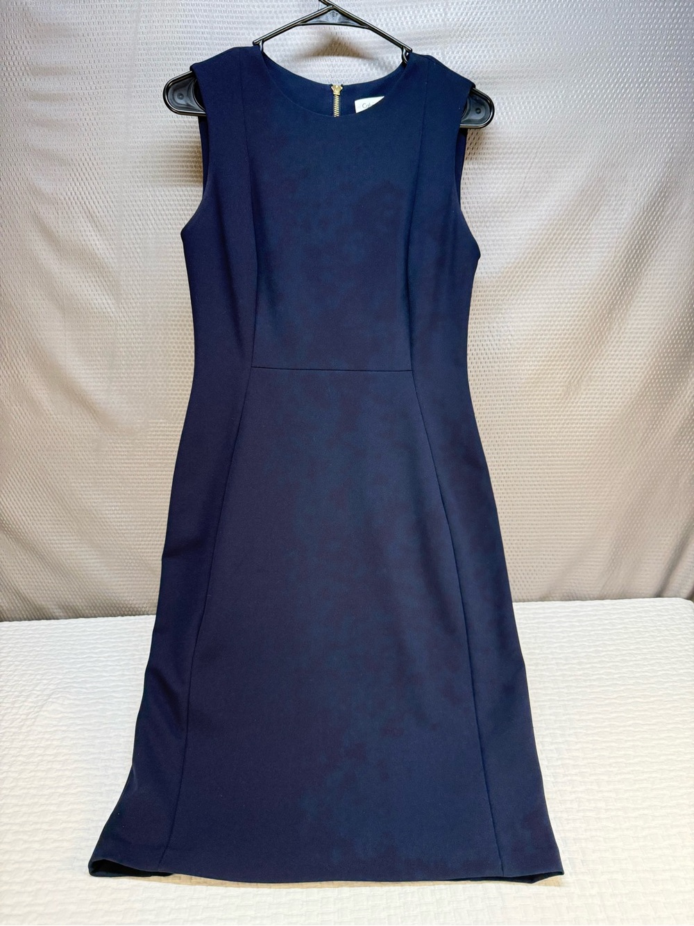 Calvin Klein Classic Navy Sleeveless Sheath Dress - Women Size 6